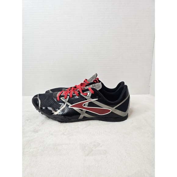 Brooks Other - 🖤Brooks PR Mens Track Spikes Running Race Shoes Black Red Low Size 10.5
